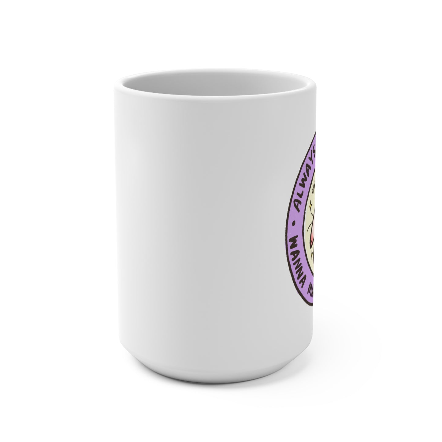 Possum Anxious Club Mug 15oz Ceramic with Sublimation Print for Gifts in Office School Work for Boss Employee Teacher Tea and Coffee Lovers