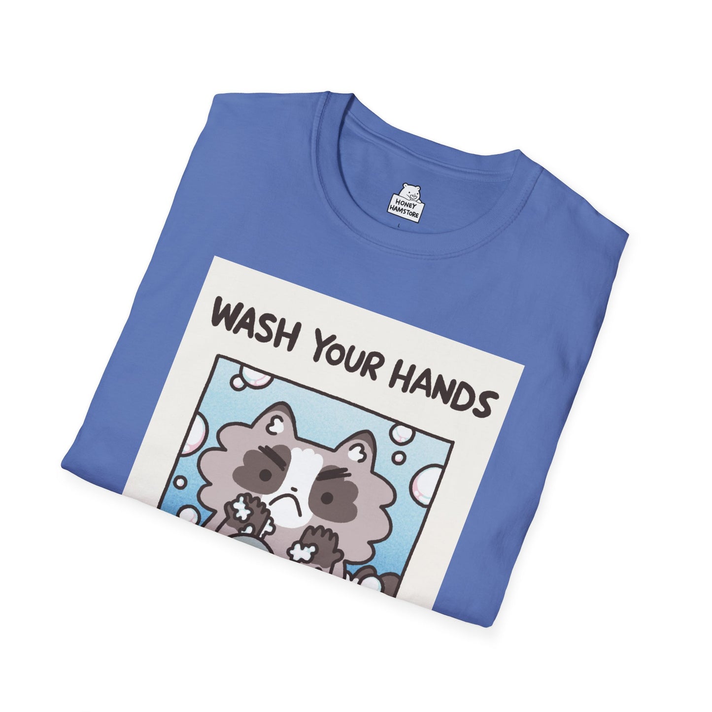 Raccoon Wash Your Hands Cute Funny T-Shirt Unisex Sarcastic Humor Shirt Cute Gift Quote Women Men Graphic Tee Color