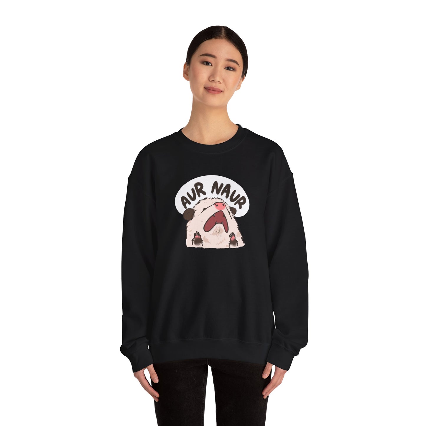 Opossum Aur Naur Funny Sweater Unisex Sarcastic Humor Sweatshirt Cute Gift Quote Women Men Graphic Positive Rejection Color For Her