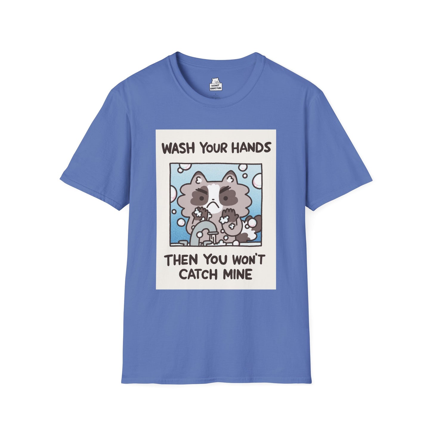Raccoon Wash Your Hands Cute Funny T-Shirt Unisex Sarcastic Humor Shirt Cute Gift Quote Women Men Graphic Tee Color