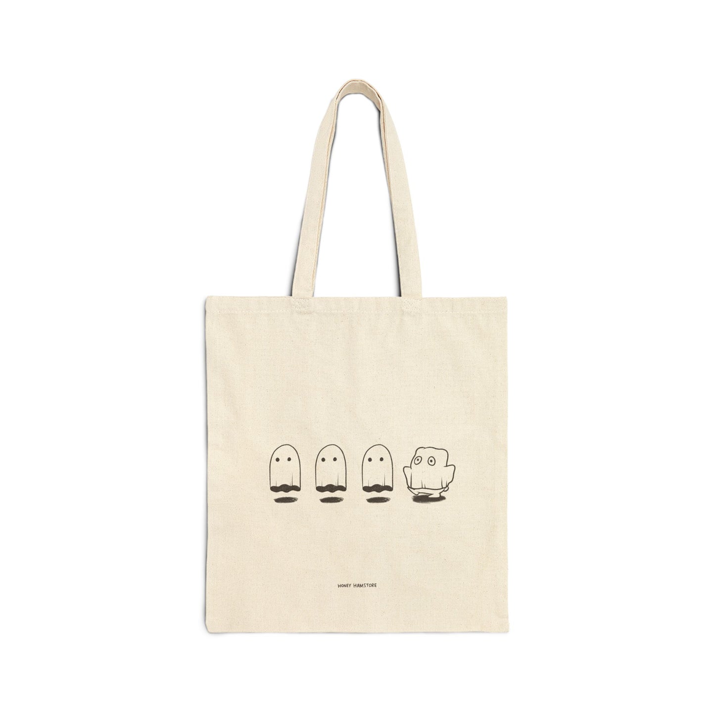Cute & Kawaii Ghost with Hamster Tote Bag | 100 % Cotton | Gifts under 20 | Trick or Treat | Halloween Bag | Candy Bag