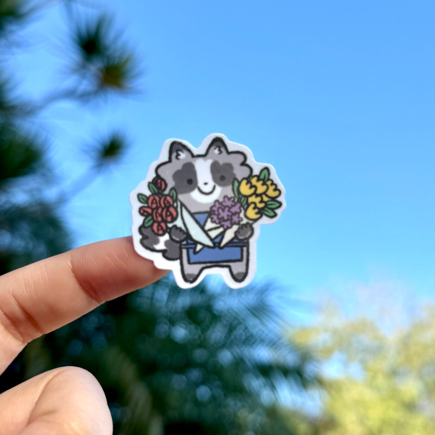 Honey Hamstore Friends Hamster Possum Raccoon Flower Shop Floral Pretty Cute Sticker Sheet Page with 20 Pieces