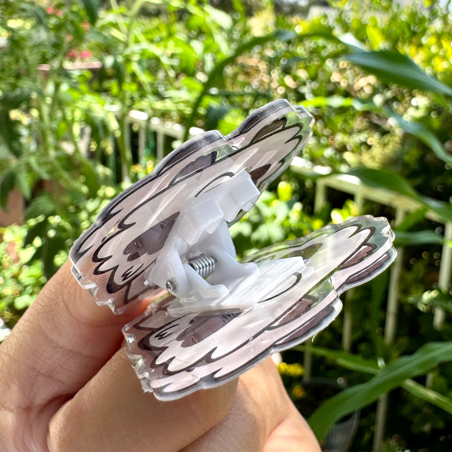 Raccoon Acrylic Clip Binder Clip Cute Double Sided Design Acrylic Gift Accessories Chip Organize Office Desk (Removable Film on both sides)