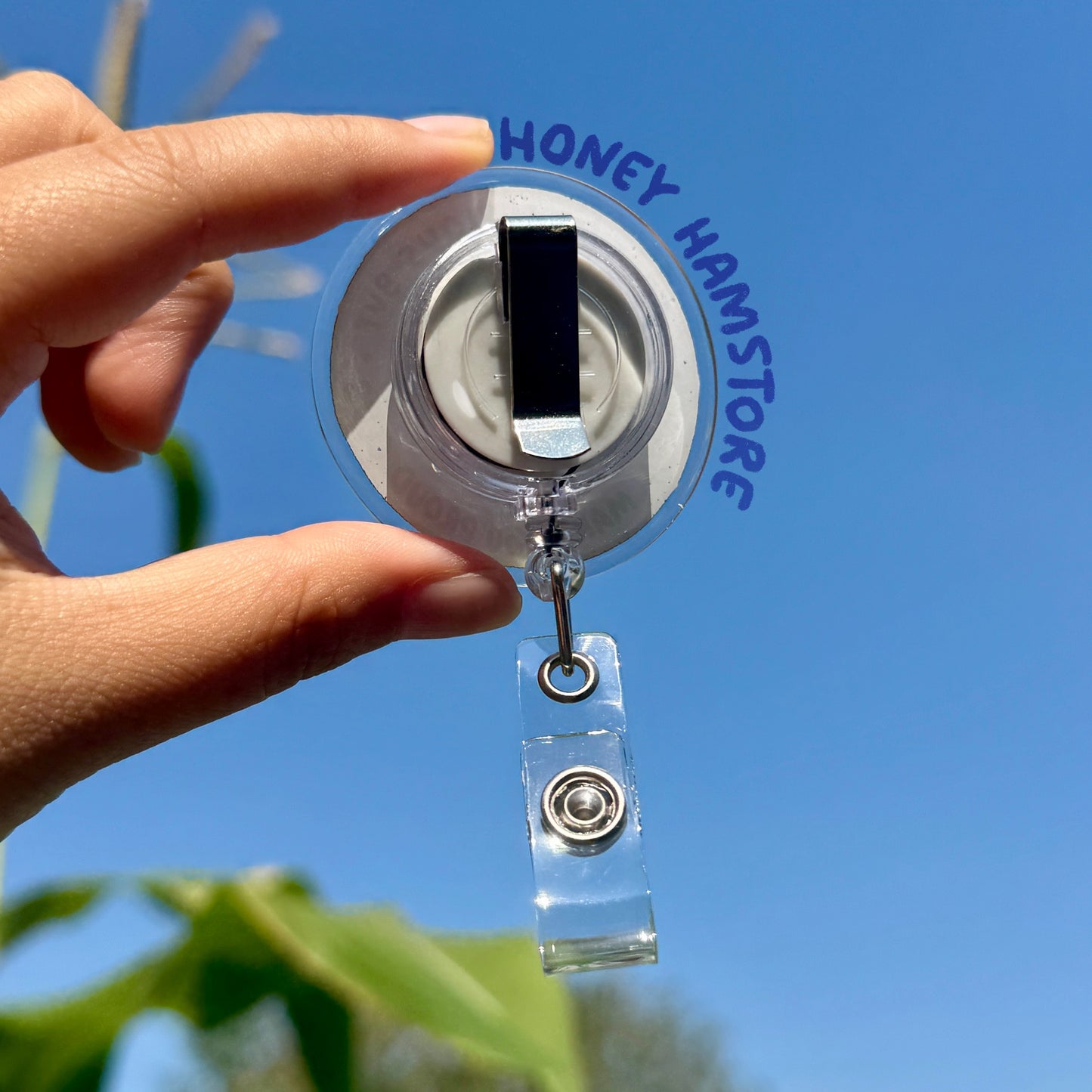 Hamster Confused Club Badge Reel with ID Clip Cute Design Acrylic for Children Gift Work Accessories Nurses Medical Teacher Student