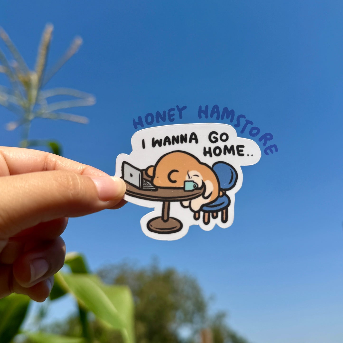 I Wanna Go Home Hamster | Funny Sticker | Gifts under 10 | Water Resistant Sticker | Laptop Water Bottle Phone Case Decal For Her Him