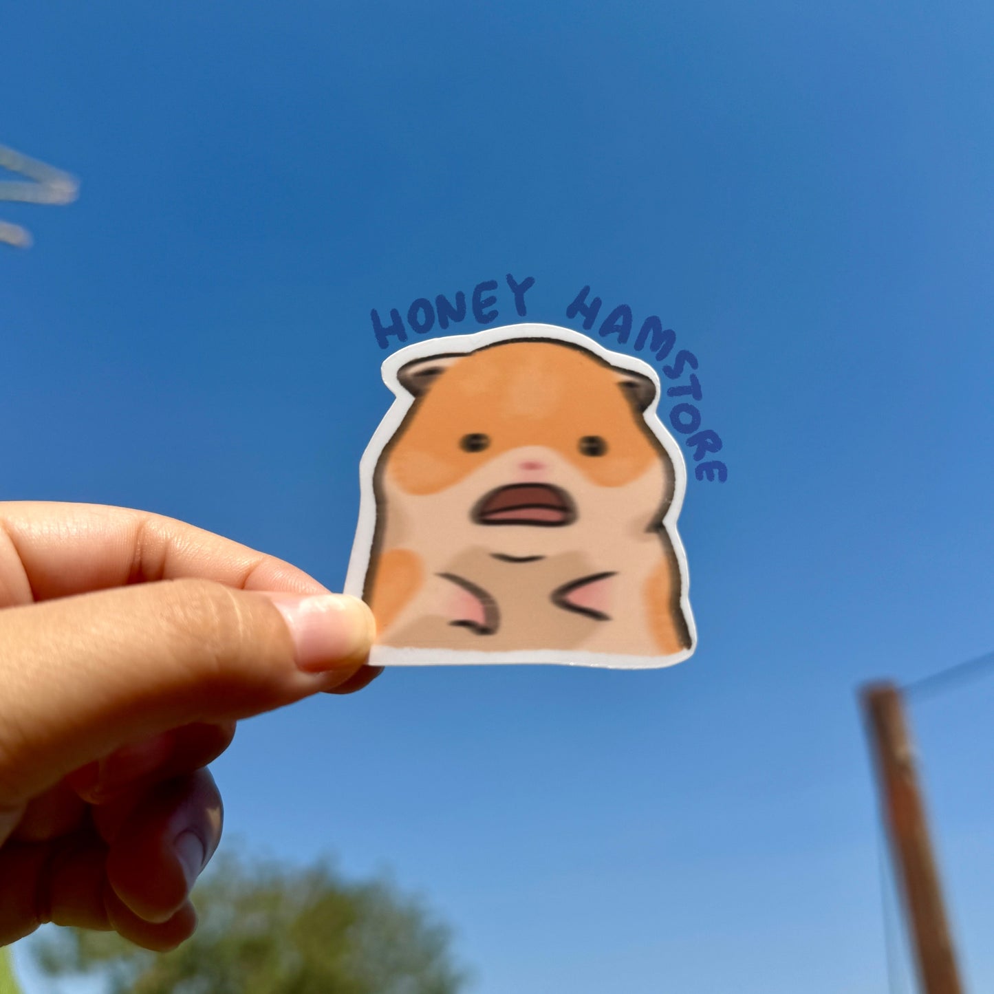Cute Hamster Sticker - Meme Stickers | Meme Lovers | Hamster Lovers | Scared Hamster Meme | Water Resistant | Gift under 5