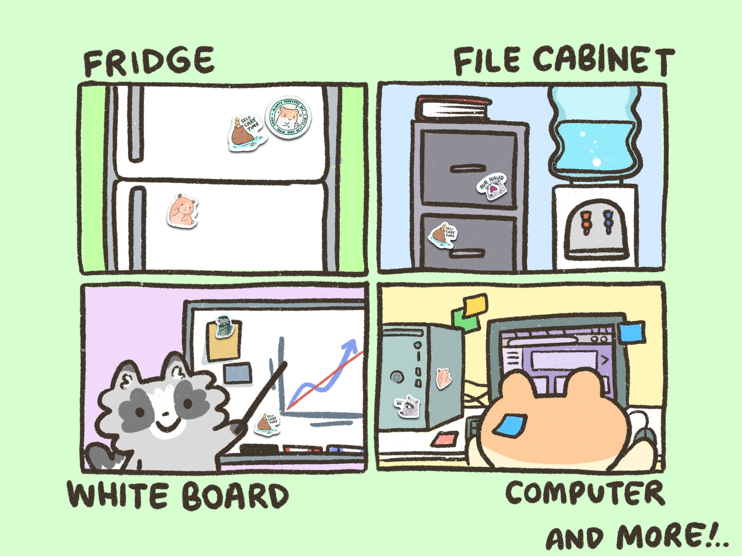 Hamster Say That Again | Funny Cute Acrylic Magnet | Gifts Under 10 | Novelty Accessory Joke Present | Refrigerator Lockers File Cabinets