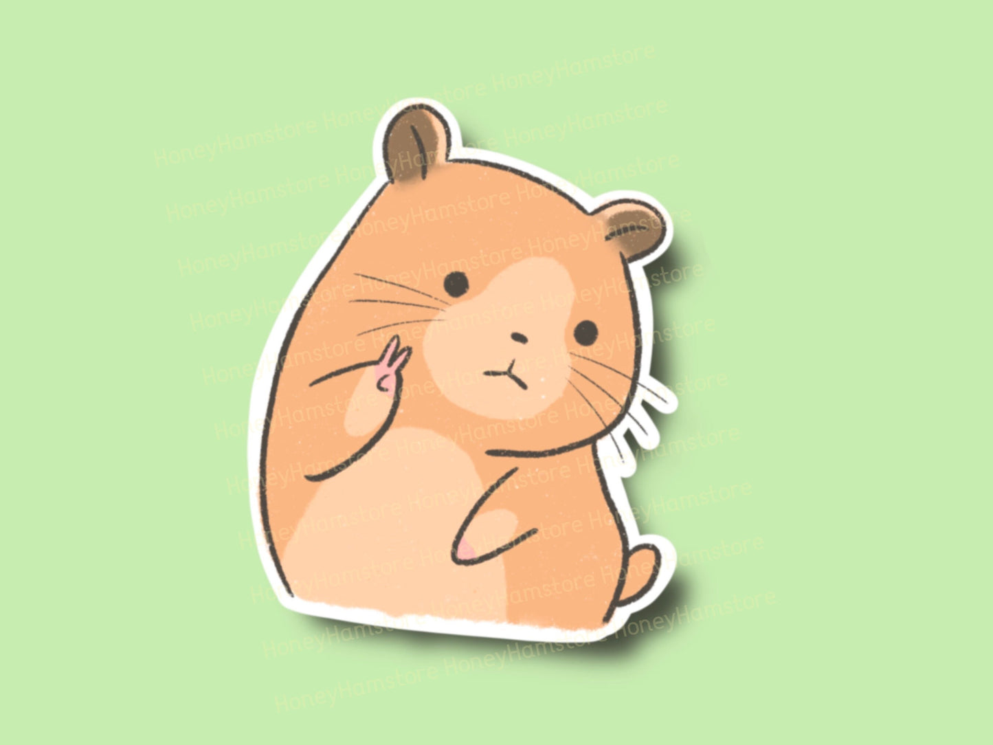 Cute Hamster Sticker - Meme Stickers | Meme Lovers | Hamster Lovers | Scared Hamster Meme | Water Resistant | Gift under 5