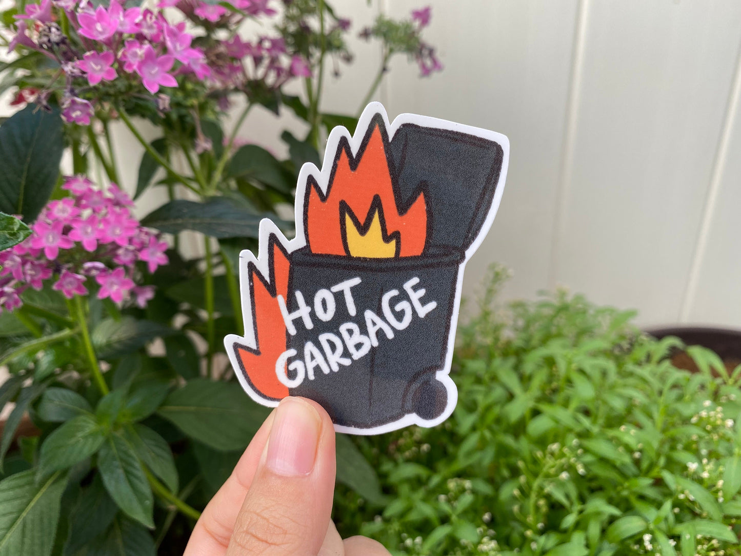 Funny Meme Sticker Laptop Decal Trash I am Hot Garbage Meme Crisis Meme Sticker