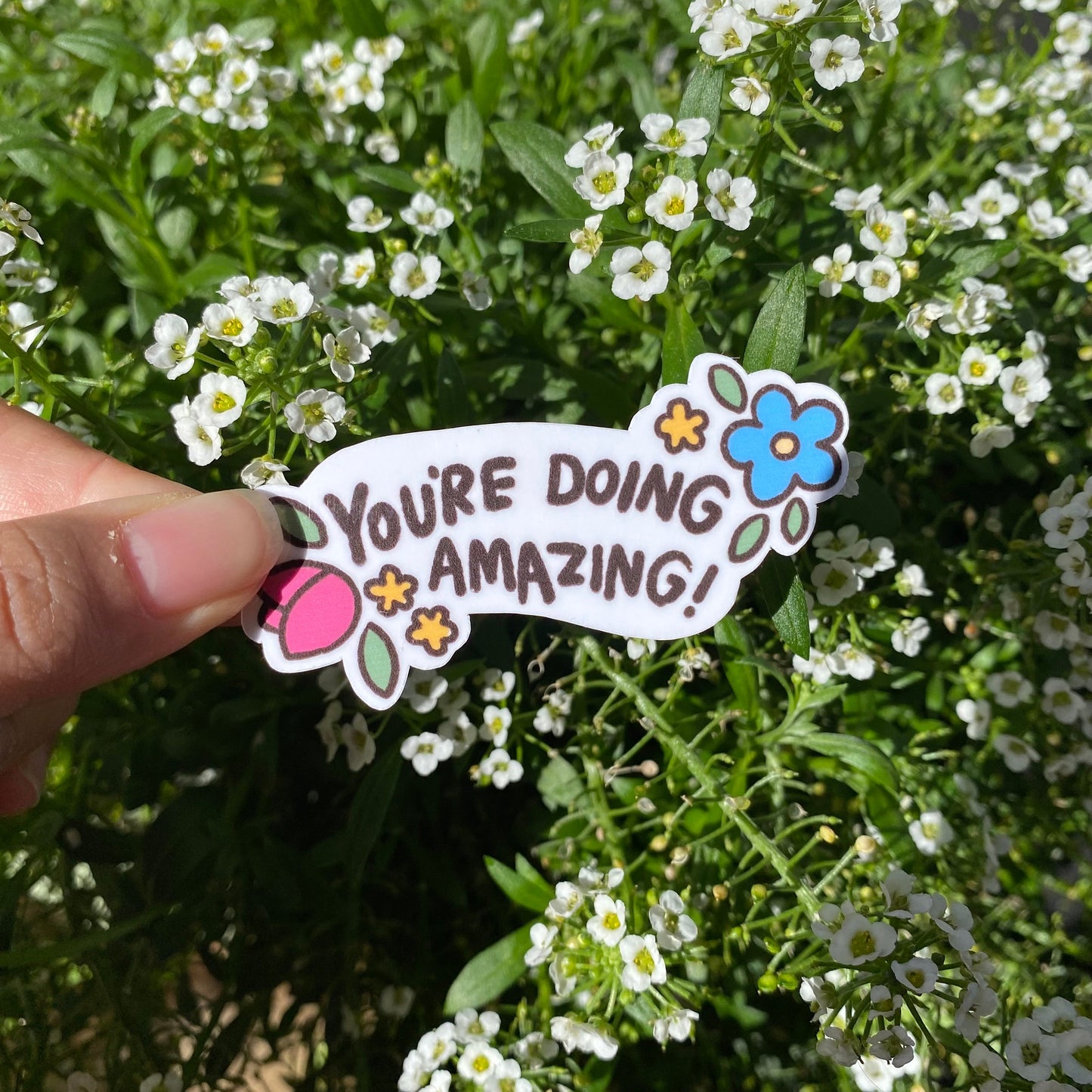 You're Doing Amazing Sticker | Funny Sticker | Gifts under 10 | Water Resistant Sticker | Water Bottle | Joke | Laptop
