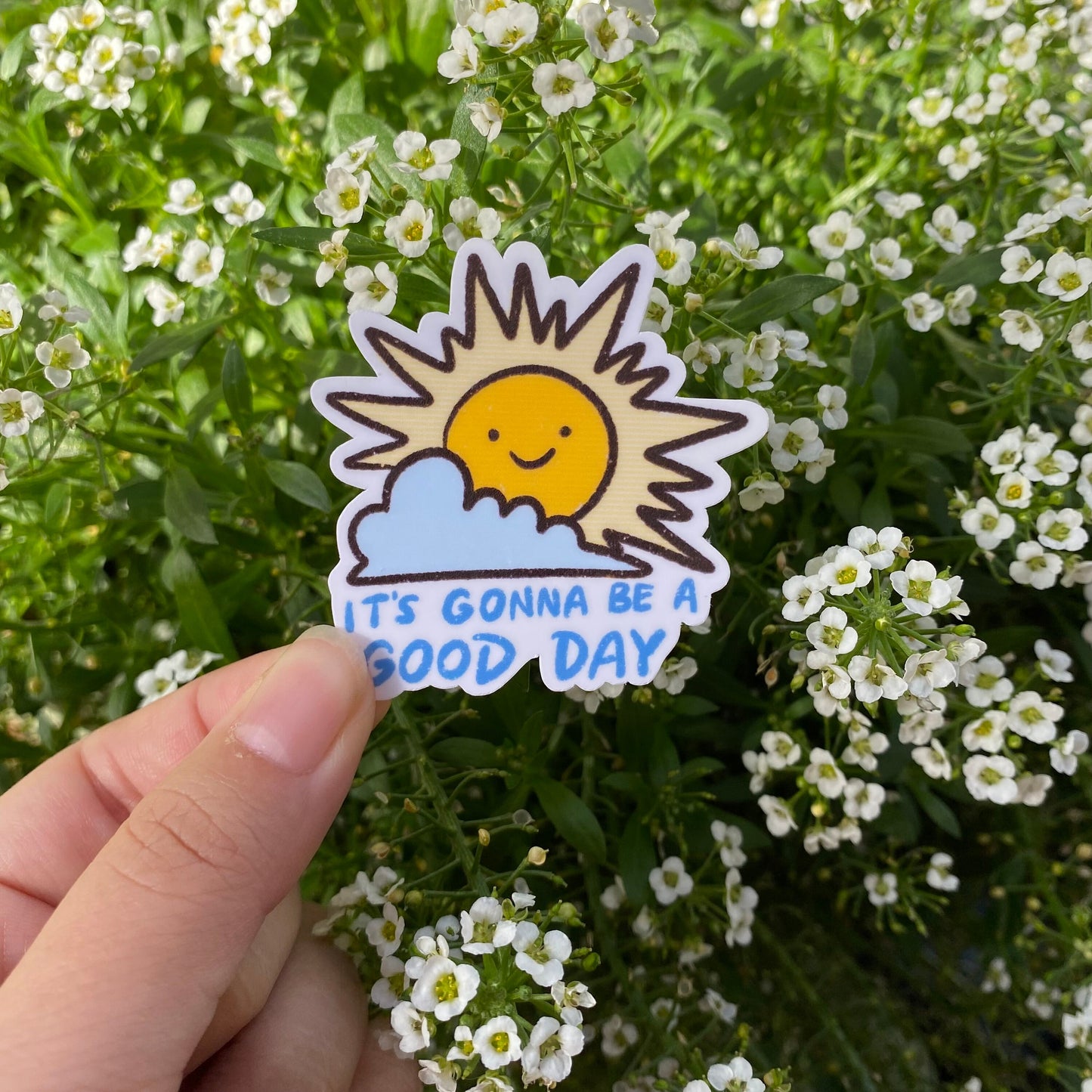 Weather Report Sticker | Positive Vibe | College Student | Optimistic | Nice | Good Mood Sticker | Gifts under 5 | Water Resistant Sticker