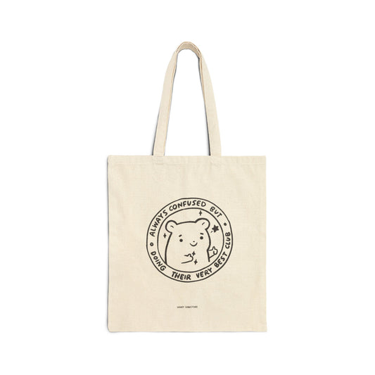 Confused Hamster Club Tote Bag | Canvas Tote Bag | Farmer's Market Bag | Reusable Bag | Dog Lover Gift | Gifts Under 20 | Grocery Bag