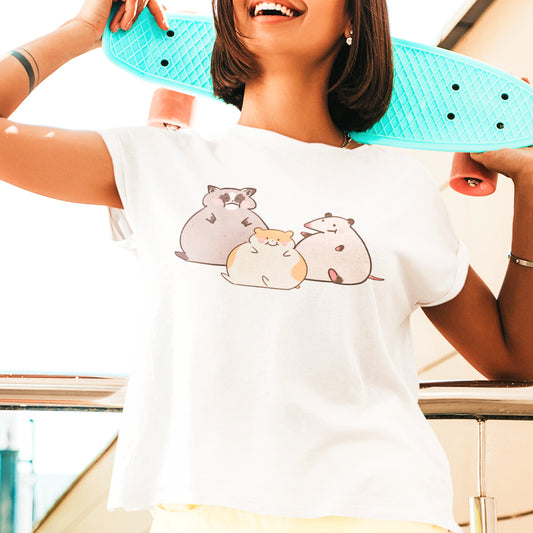 Big Raccoon Possum Hamster Cute Funny T-Shirt Unisex Sarcastic Humor Shirt Cute Gift Quote Women Men Graphic Tee Positive Color For Her