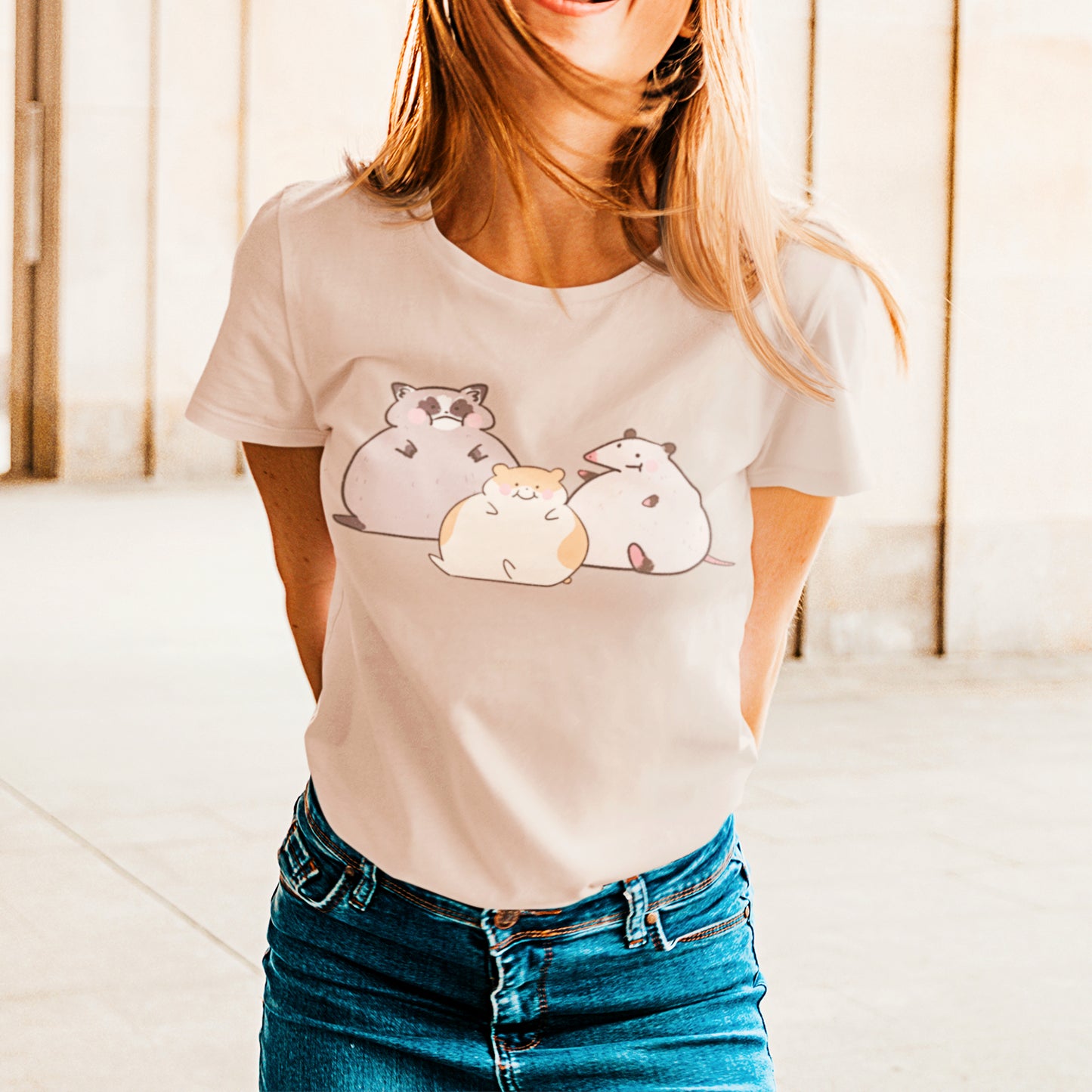 Big Raccoon Possum Hamster Cute Funny T-Shirt Unisex Sarcastic Humor Shirt Cute Gift Quote Women Men Graphic Tee Positive Color For Her