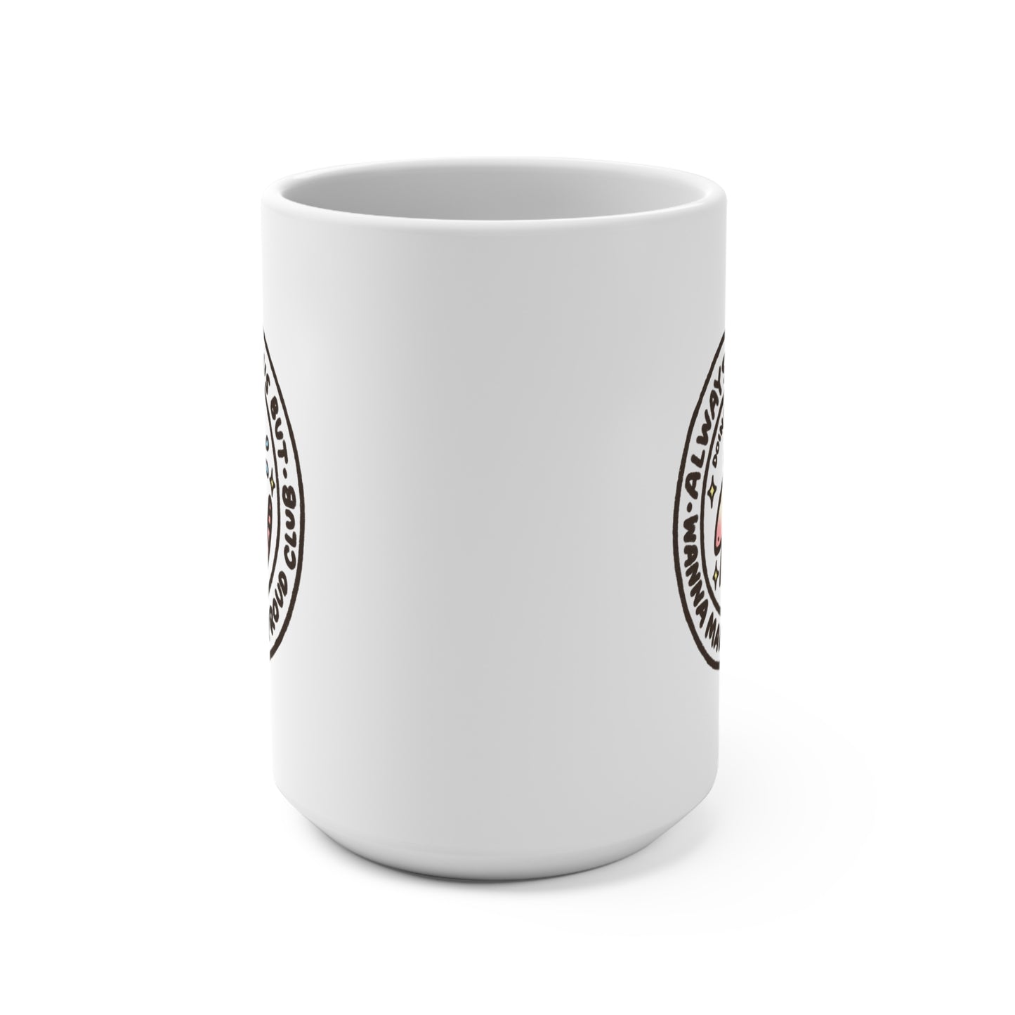 Possum Anxious Club Mug 15oz Ceramic with Sublimation Print for Gifts in Office School Work for Boss Employee Teacher Tea and Coffee Lovers