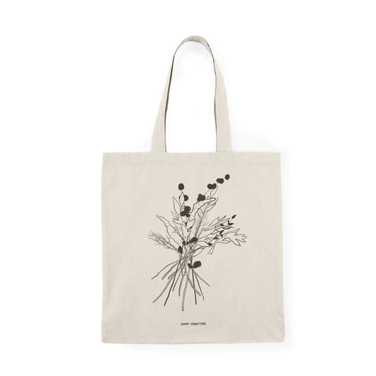 Flower Floral Tote Bag | Botanical Wild Flower | 100 % Cotton | Gifts under 20 | Farmer's Market | Reusable Grocery Bag | Shopping Bag
