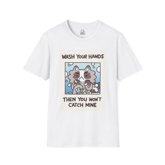 Raccoon Wash Your Hands Cute Funny T-Shirt Unisex Sarcastic Humor Shirt Cute Gift Quote Women Men Graphic Tee Color