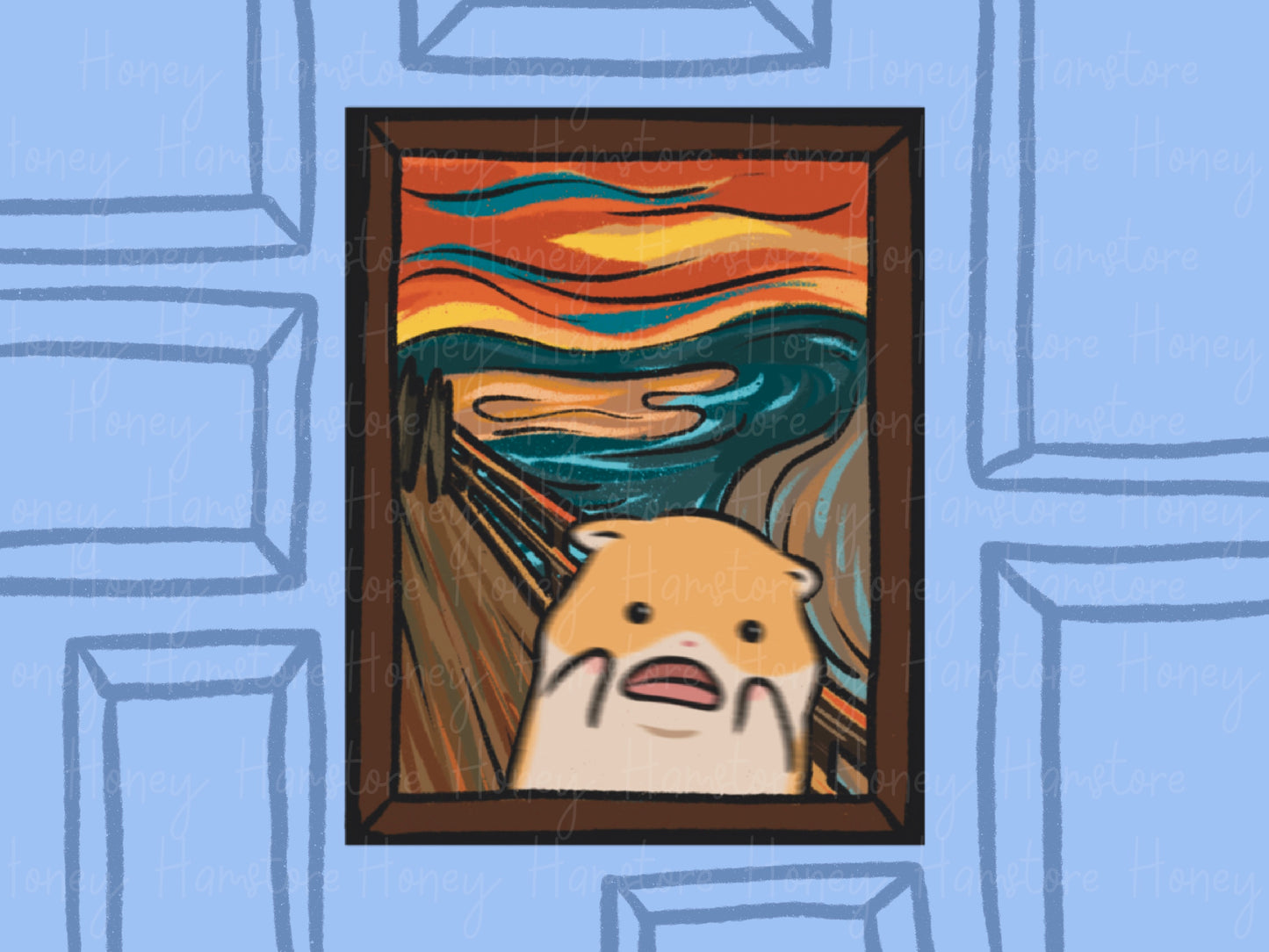 Hamster Scream Mini Print