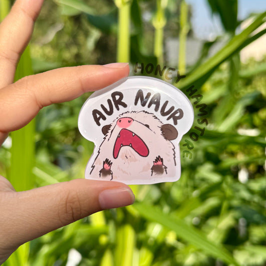 Possum Aur Naur | Funny Cute Opposum Acrylic Magnet | Gifts Under 10 | Novelty Accessory Joke Present | Refrigerator Lockers File Cabinets