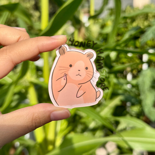 Hamster Peace | Funny Cute Acrylic Magnet | Gifts Under 10 | Novelty Accessory Joke Present | For Refrigerator Lockers File Cabinets