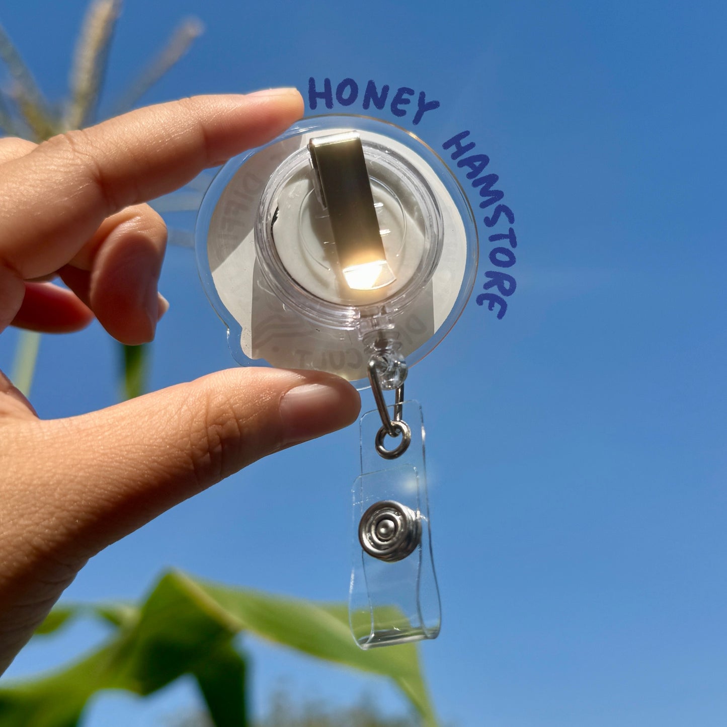 Difficult Difficult Lemon Badge Reel with ID Belt Clip Cute Design Acrylic for Children Gift Work Accessories Nurses Medical Teacher Student