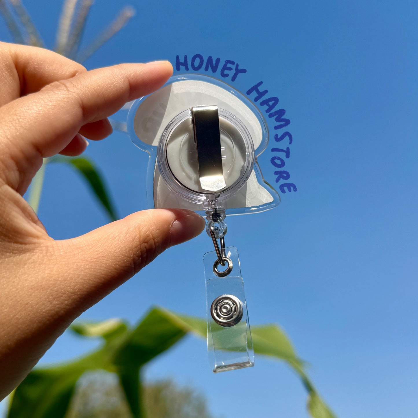 Shark Aur Naur Badge Reel with ID Belt Alligator Clip Cute Design Acrylic for Children Gift Work Accessories Nurses Medical Teacher Student
