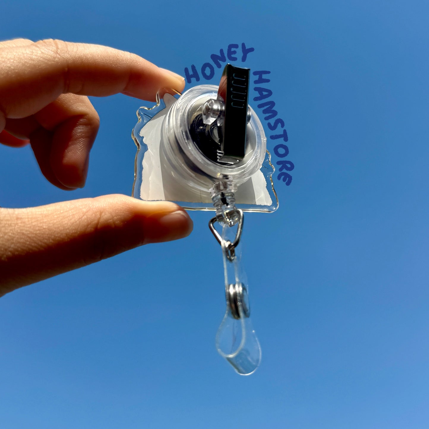 Hamster Scared/Scream Badge Reel with ID Alligator Clip Cute Design Acrylic Children Gift Work Accessories Nurses Medical Teacher Student