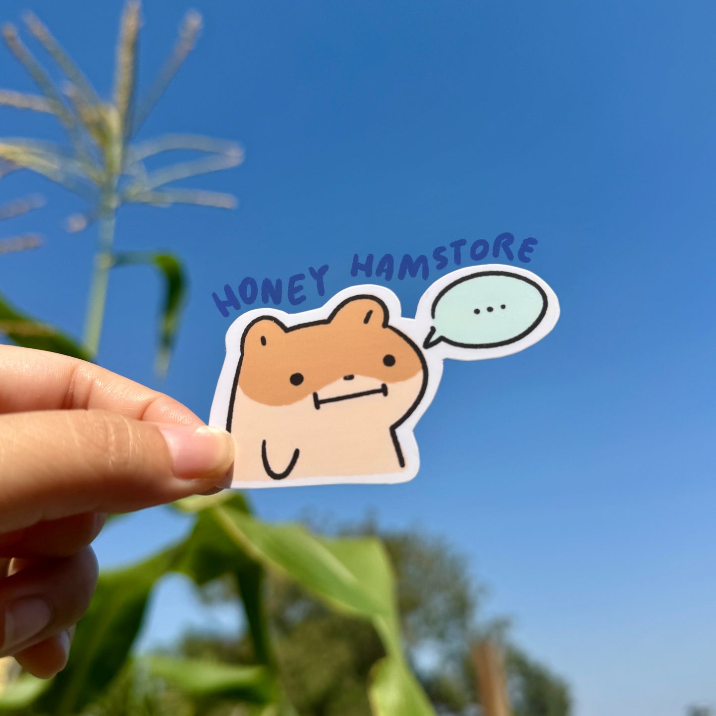 No Comment Hamster | Funny Sticker | Gifts under 10 | Water Resistant Sticker | Laptop Water Bottle Phone Case Decal For Her Him