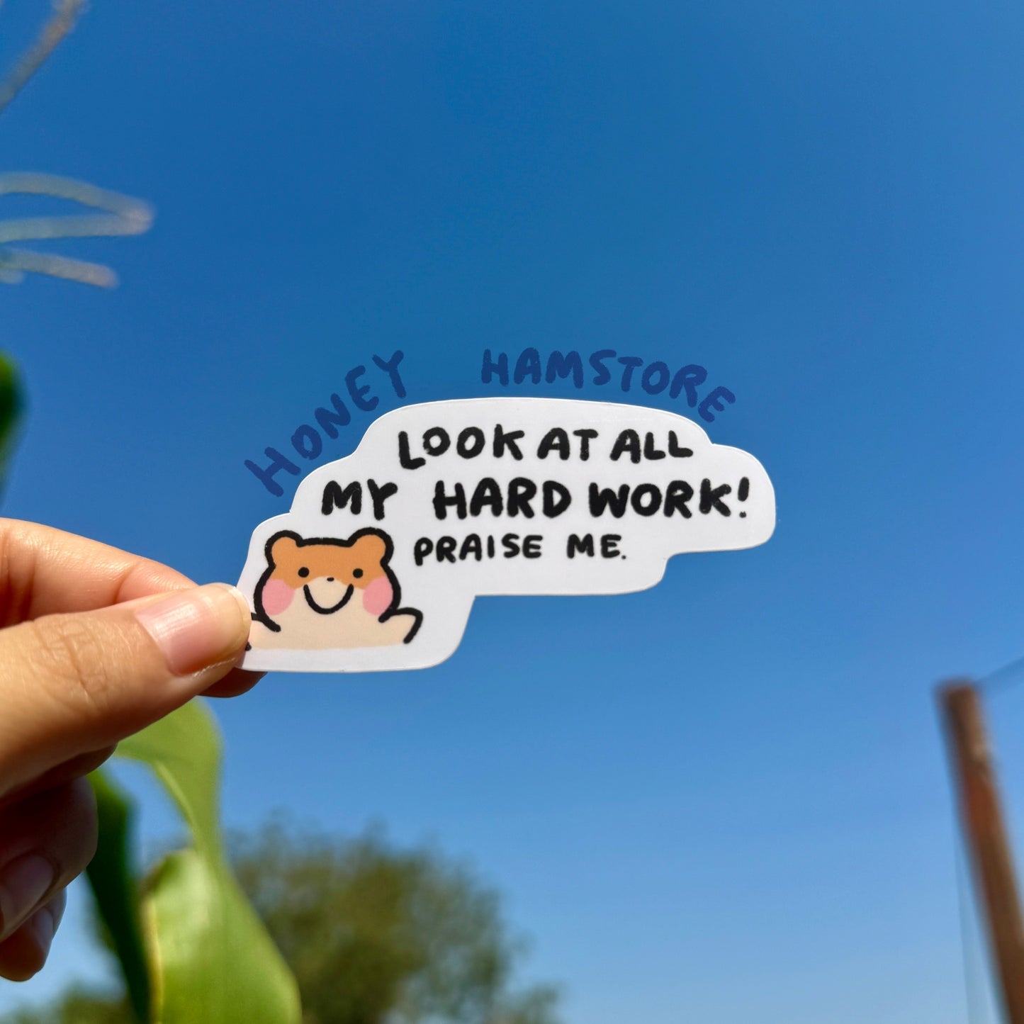 Look At All My Hard Work | Funny Sticker | Gifts under 10 | Water Resistant Sticker | Laptop Water Bottle Phone Case Decal For Her Him