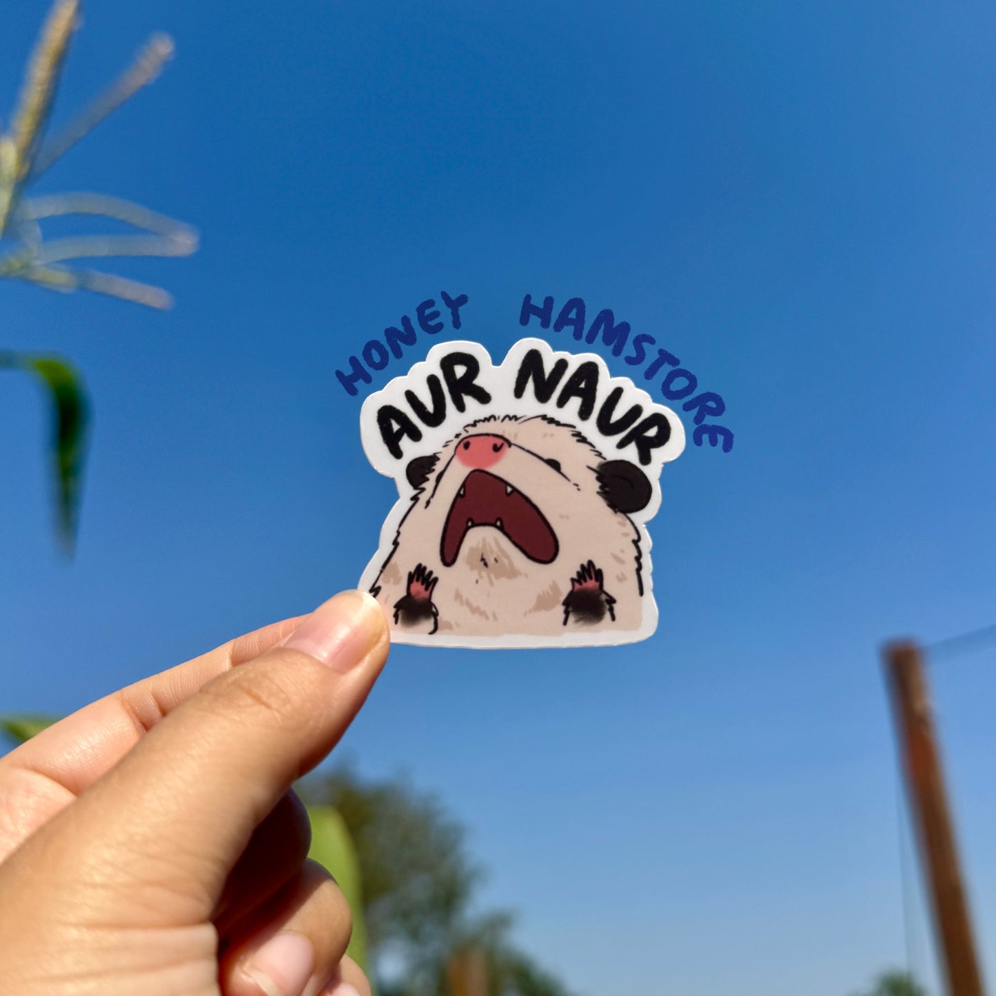 Aur Naur Cute Sticker | Series 1 | Funny Sticker | Possum Hamster Raccoon | Gifts under 10 | Water Resistant Sticker | Water Bottle | Laptop