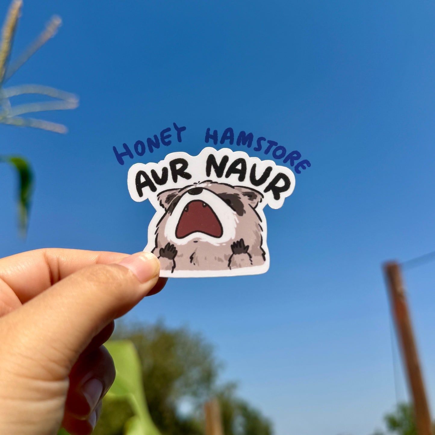 Aur Naur Cute Sticker | Series 1 | Funny Sticker | Possum Hamster Raccoon | Gifts under 10 | Water Resistant Sticker | Water Bottle | Laptop