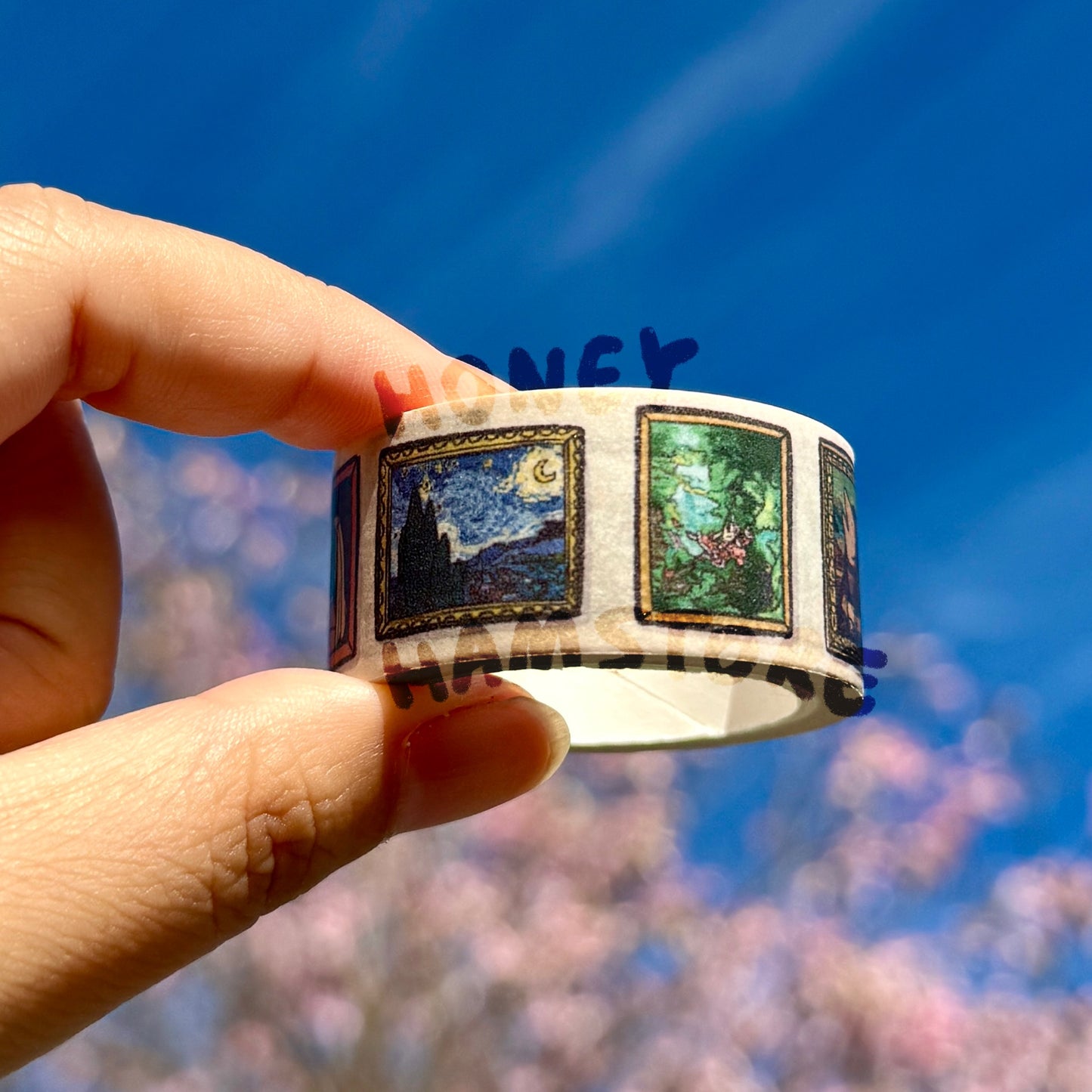 Fish Art Washi Tape | Cute Planner Journal Scrapbook Kawaii Decorating Stationery | Art Aesthetic Cool Fun | Gallery Paint History 2cm x 5m