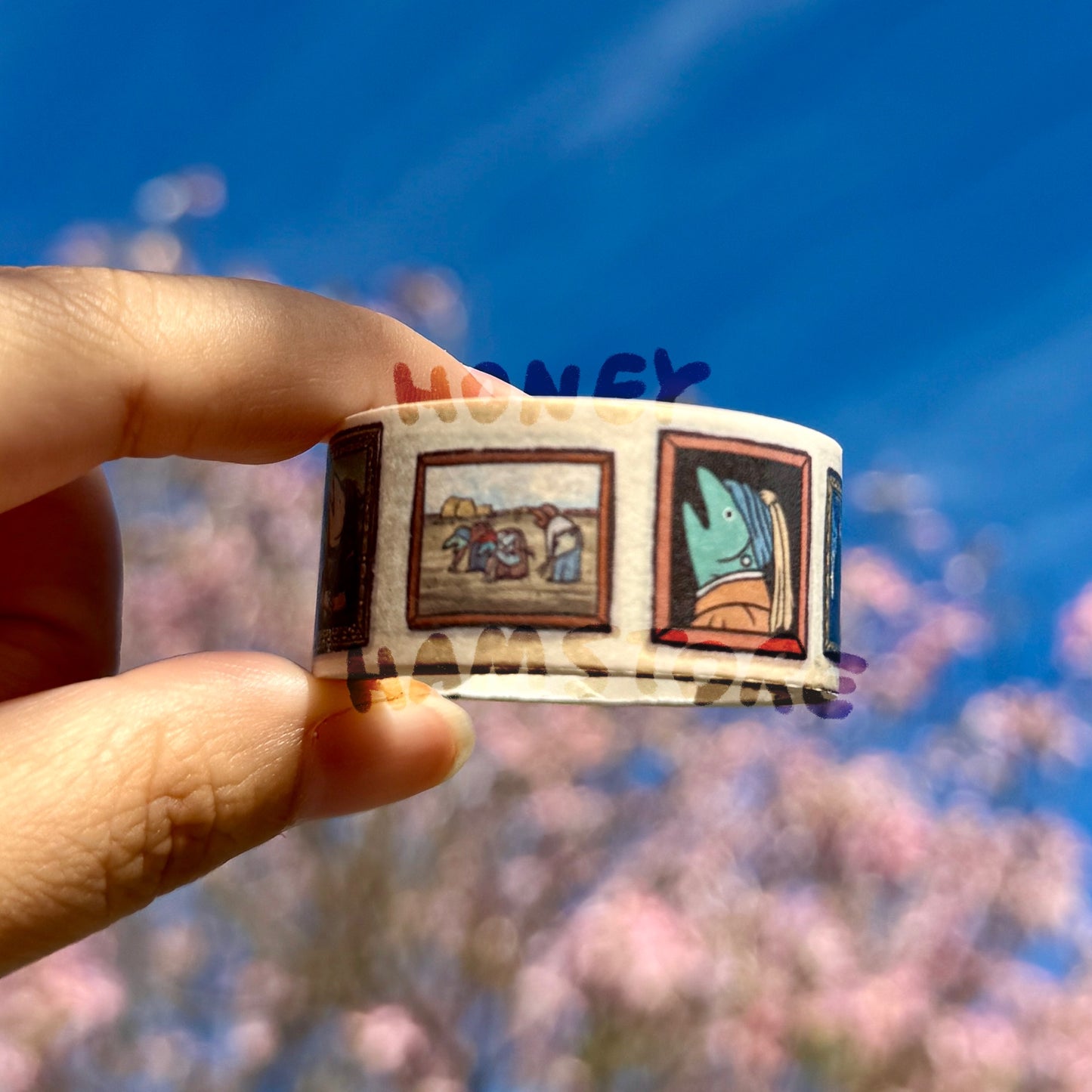 Fish Art Washi Tape | Cute Planner Journal Scrapbook Kawaii Decorating Stationery | Art Aesthetic Cool Fun | Gallery Paint History 2cm x 5m