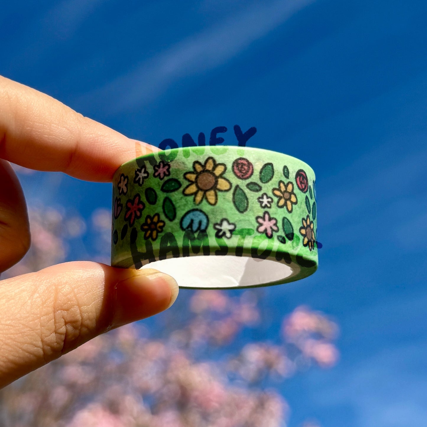 Flowers Washi Tape | Cute Planner Journal Scrapbook Kawaii Decorating Stationery | Art Aesthetic Cool Fun | Gallery Paint History 2cm x 5m