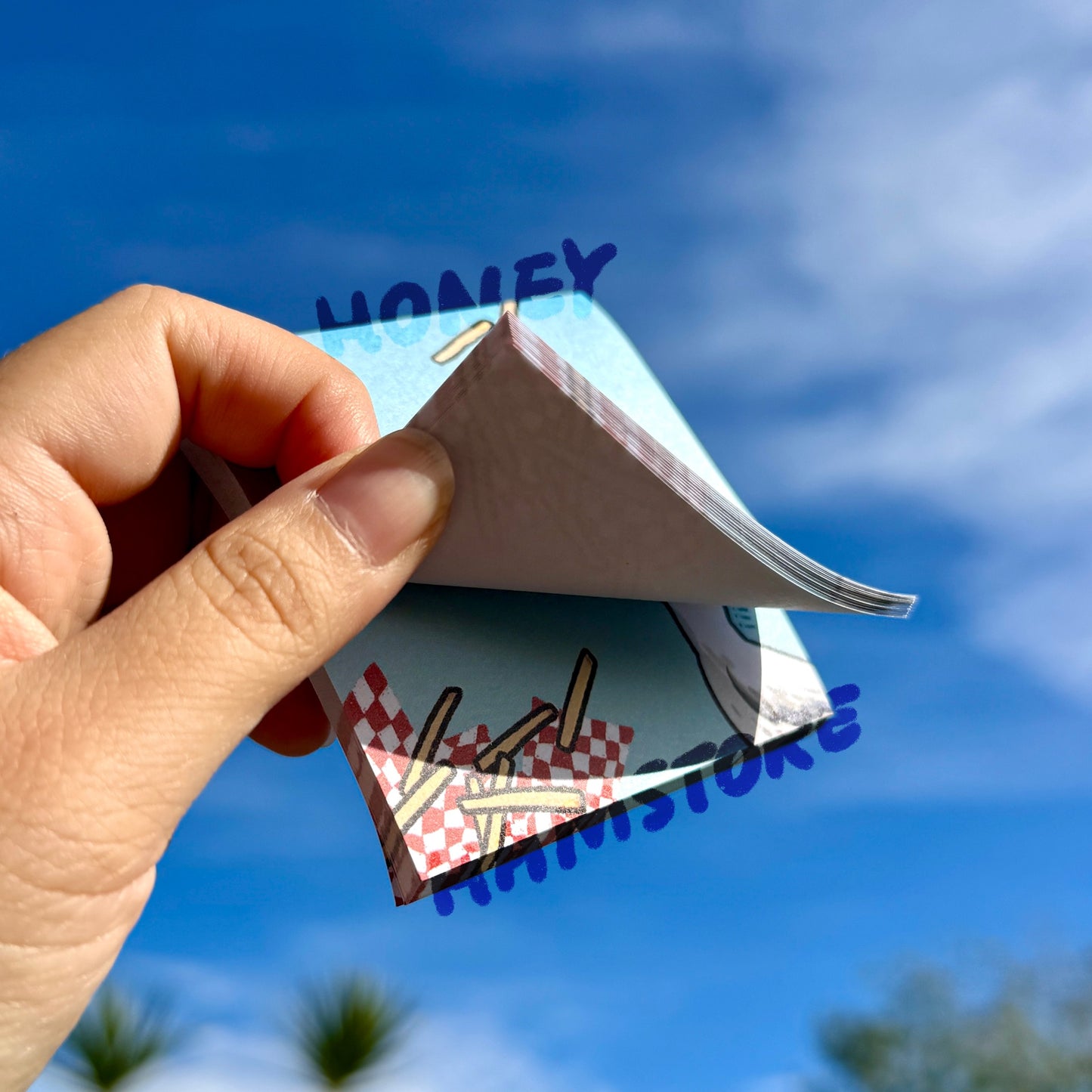 Seagull Gimme Fries | Funny Cute Sticky Note | Gifts Under 10 | Novelty Stationary Present | For Office School