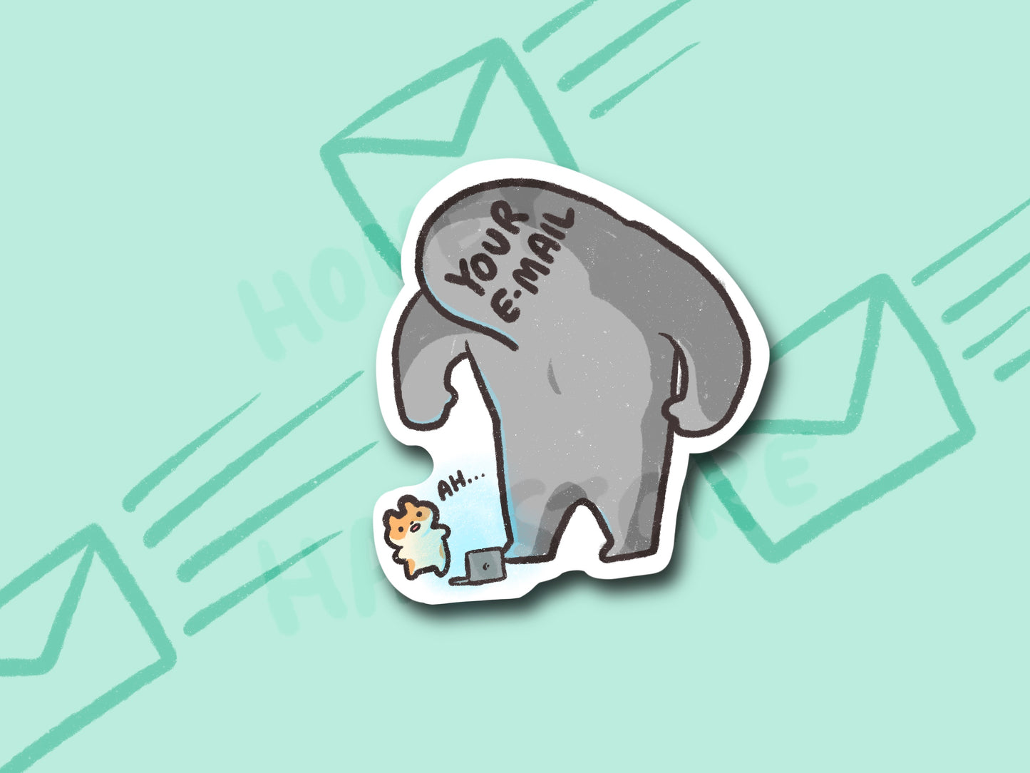 How Your Email Finds Me Sticker | Funny Cute Sticker | Gifts under 10 | Water Resistant Sticker | Laptop Water Bottle Case Decal For Her Him
