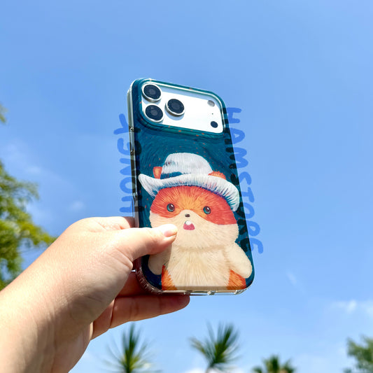 Hamster With Gray Felt Hat iPhone 17 Pro Max Phone Case TPU Protective Gift