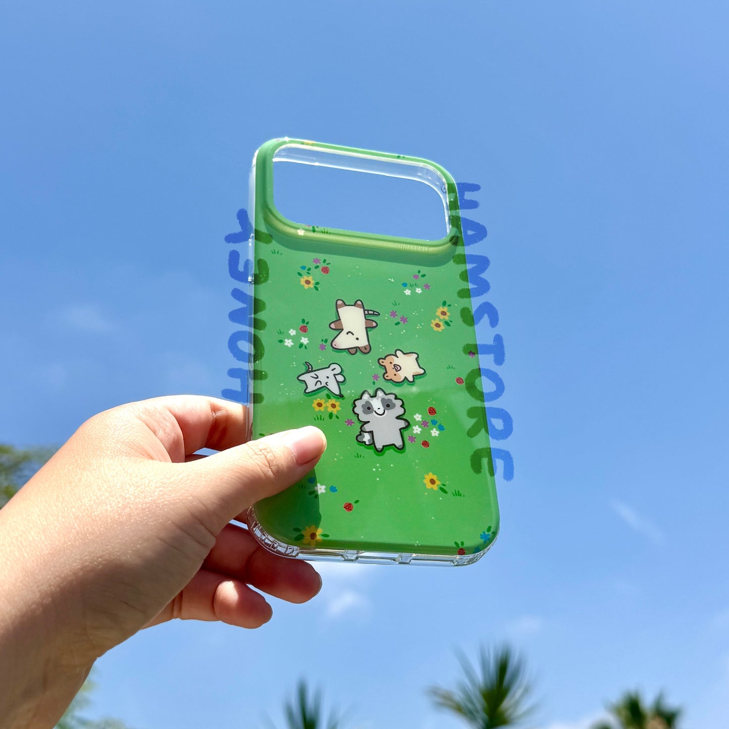 Rodent Friends Grass Flowers iPhone 17 Pro Max Phone Case TPU Protective Gift