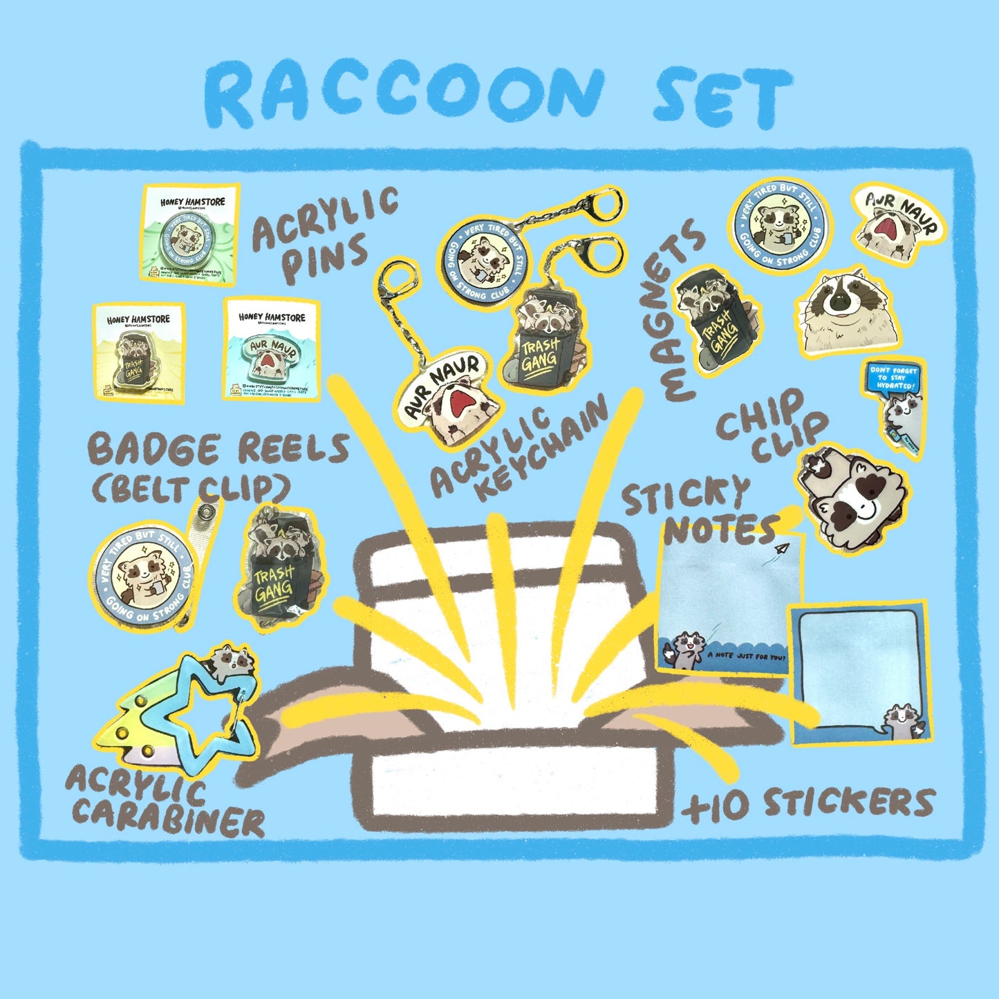 Oops All Raccoons Box Set Themed Bundle [27 Products]