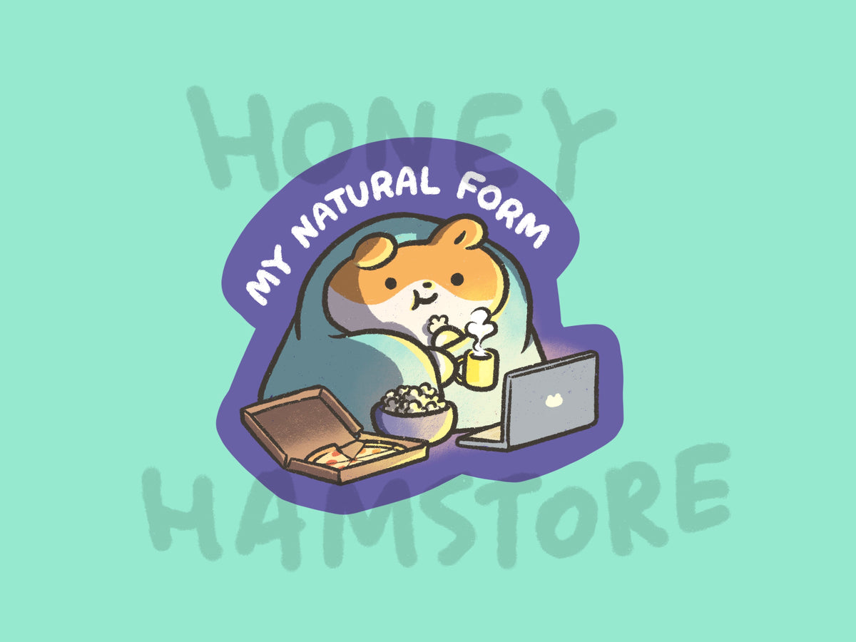 My Natural Form Sticker | Funny Joke Cute Sticker | Gifts under 10 | Water Resistant Sticker | Water Bottle Laptop Cell Phone Case