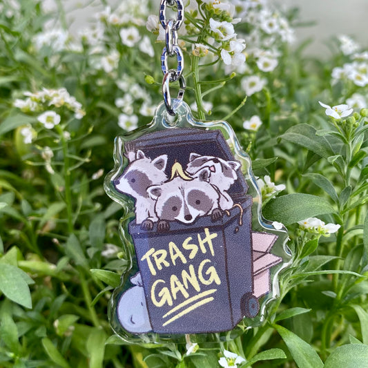 Raccoon Trash Gang Acrylic Keychain