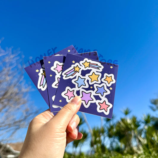 Mini Star Set of 9 Sticker | Aesthetic Sticker | Gifts under 10 | Water Resistant Sticker | Water Bottle | Joke | Laptop Phone | 1x1