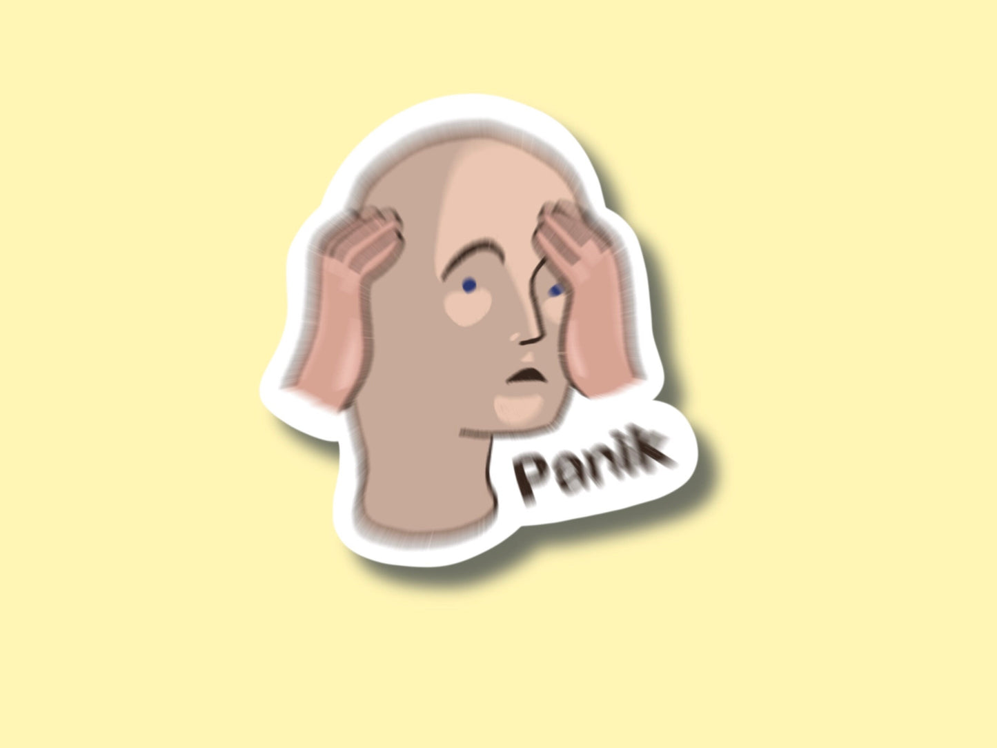 Stonks & Helth Meme Sticker, Stonks Guy Helth Guy Dank Meme Die Cut Sticker