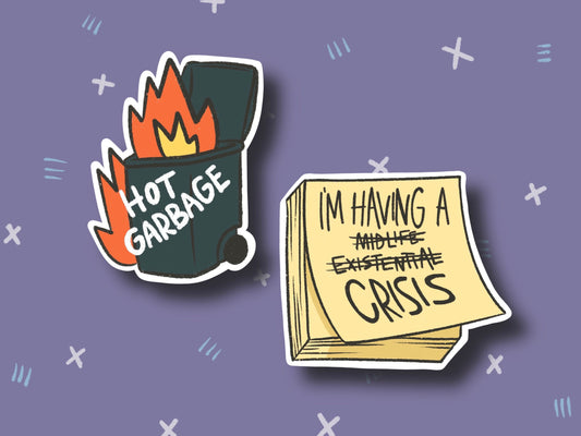 Funny Meme Sticker Laptop Decal Trash I am Hot Garbage Meme Crisis Meme Sticker