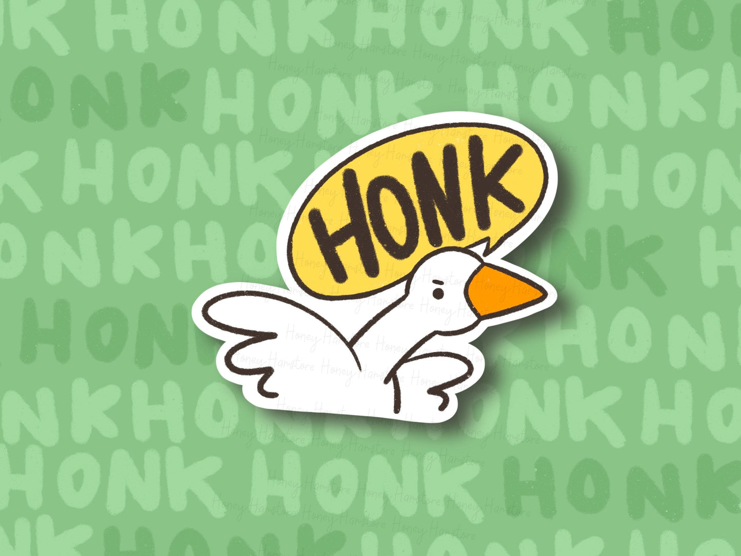 Honk Goose Sticker | Funny Angry Meme Sticker | Cute Laptop Sticker | Gifts Under 5 | Laminated