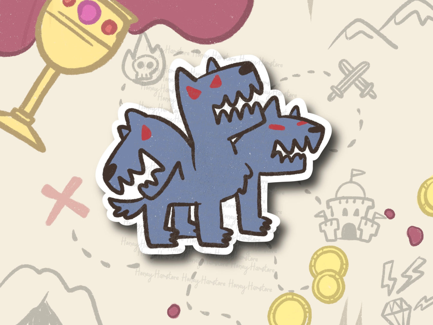 Adventure Dungeon MMORPG Fantasy Monster Stickers | RPG Stickers | Cute Laptop Sticker | Gifts under 5 | Water Resistant Sticker