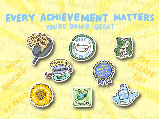 Adulting Reward Stickers | Positive Vibe | College Student | Chores Sarcastic | Millennial Sticker | Gifts under 5 | Water Resistant Sticker