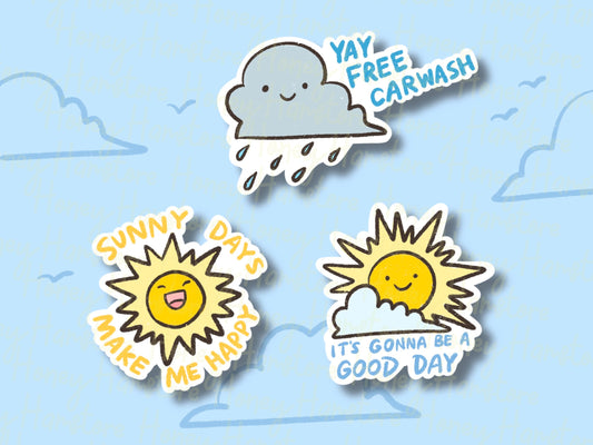 Weather Report Sticker | Positive Vibe | College Student | Optimistic | Nice | Good Mood Sticker | Gifts under 5 | Water Resistant Sticker