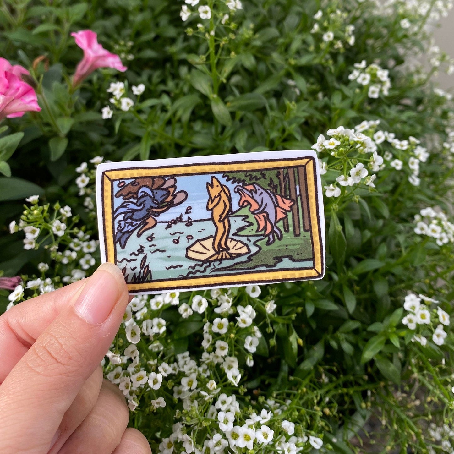 Fish Art Sticker Series 1 | Art History Sticker | Fish Gallery Oil Painting | Artist | Cute Laptop Sticker | Gifts under 5 | Water Resistant