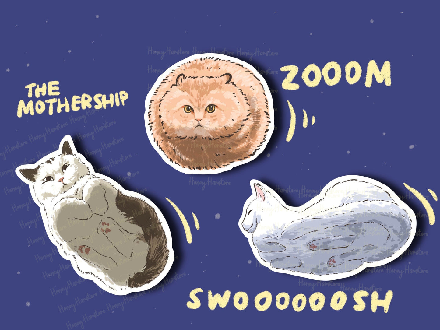 Hover Cat Meme | Funny Cute Sticker | Cat Kitten Decal | Water Bottle | Laptop Sticker | Gifts Under 5 | For Him | For Her | Water Resistant